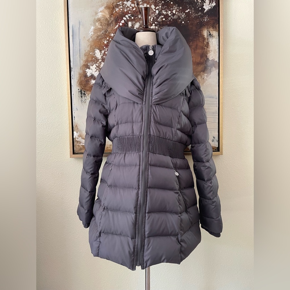 Laundry By Shelli Segal Charcoal 60% down 40% feathers filed Puffer Jacket XL EC
